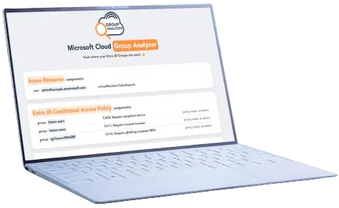 Mockup Microsoft Cloud Group Analyzer