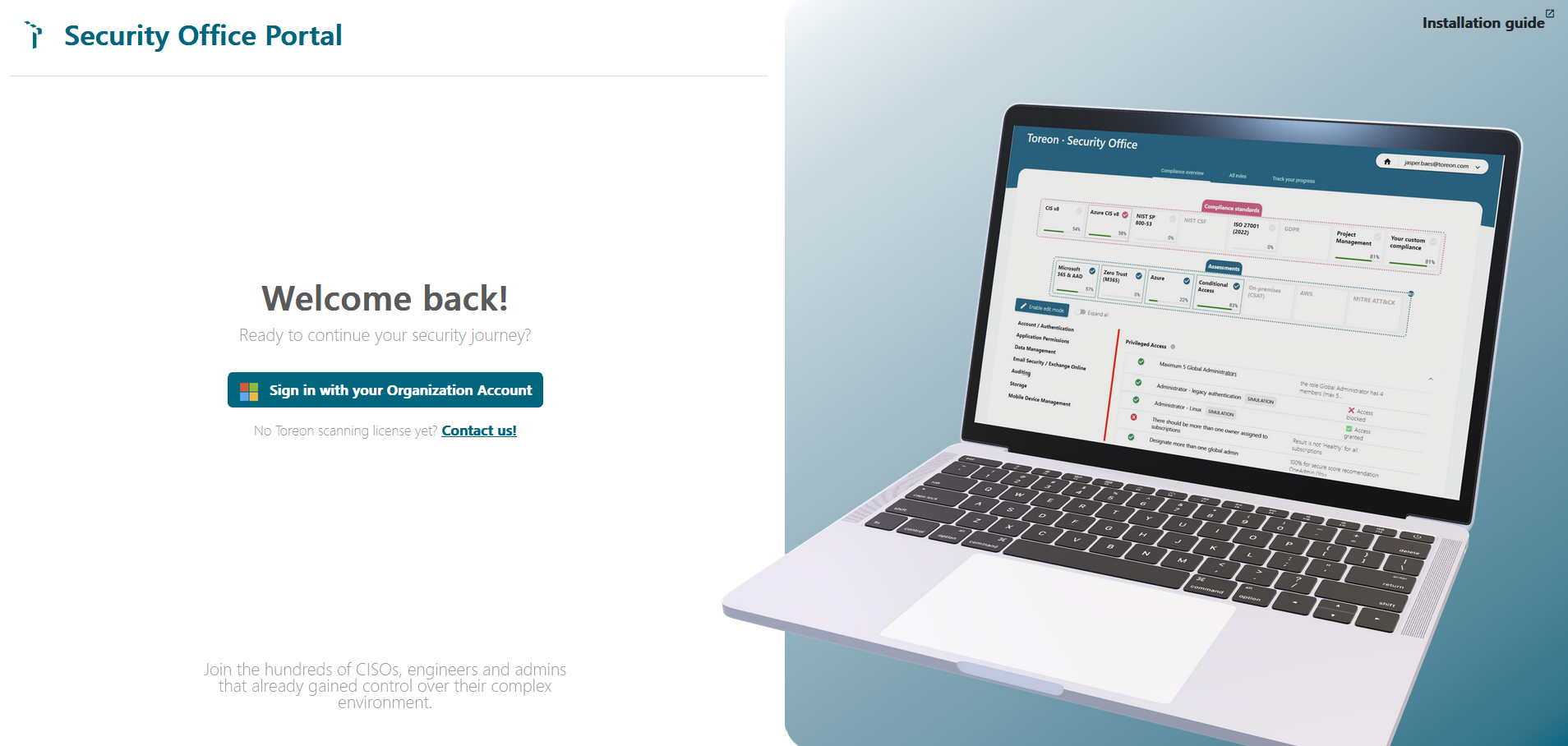 Toreon Security Office Portal